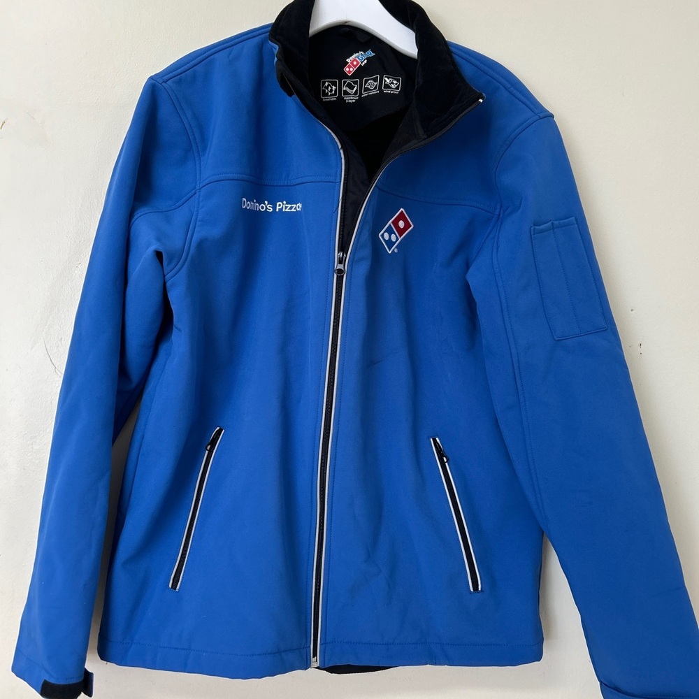 Men’s Domino’s Gear Jacket Pizza Wind‎ & water resistant long sleeves size Large